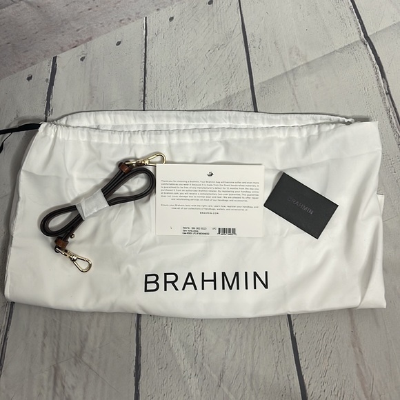 NWT Brahmin Elaine Satchel Bag in Nutmeg Janeway! - Picture 11 of 12
